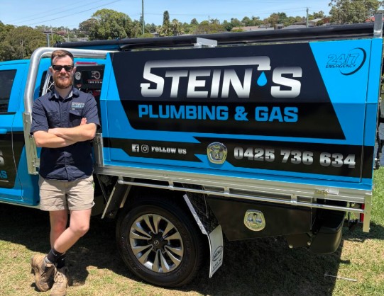 Steins Plumbing & Gas service vehicle